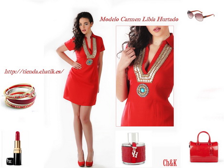 Accesorios para un vestido rojo