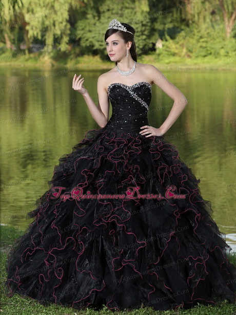 Black quinceanera dresses