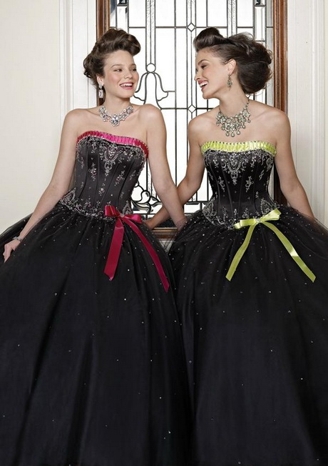 Black quinceanera dresses