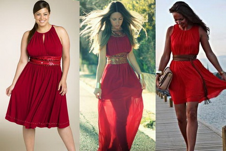 Combinar un vestido rojo