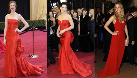 Famosas con vestido rojo