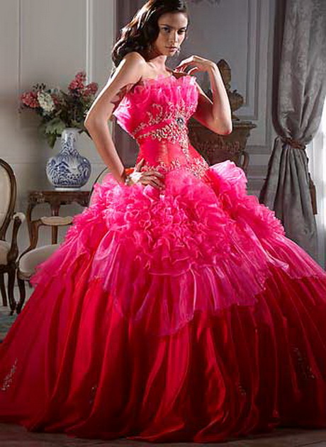 Fotos de vestidos de 15 años color fucsia