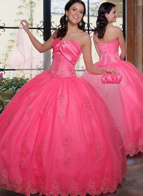 Fotos de vestidos de 15 años color fucsia