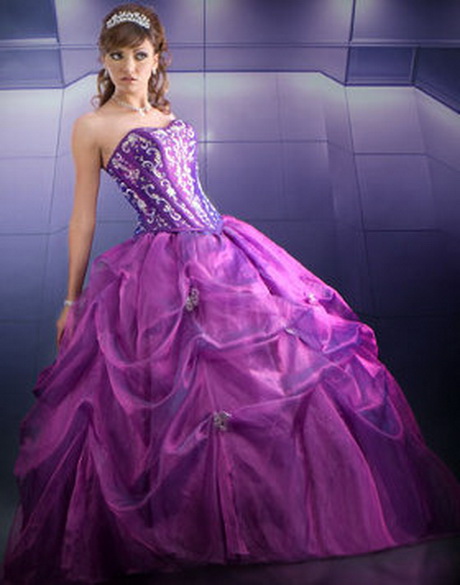 Fotos de vestidos de 15 años color lila