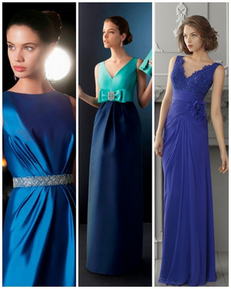 Modelos de vestidos azules