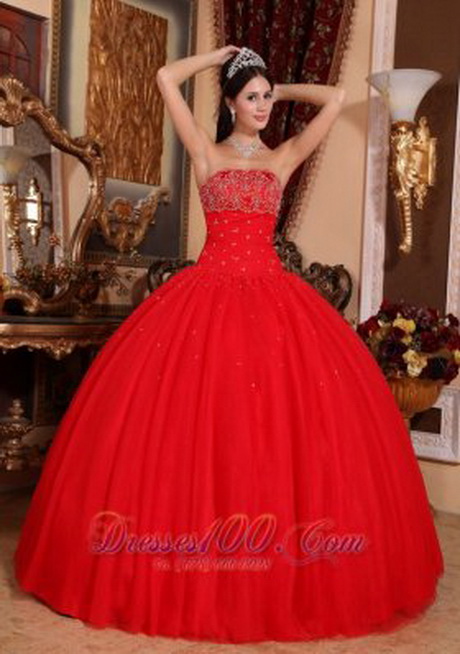 Red quinceanera dresses