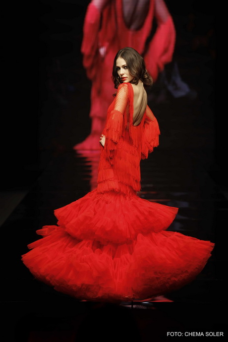 Traje de flamenca rojo