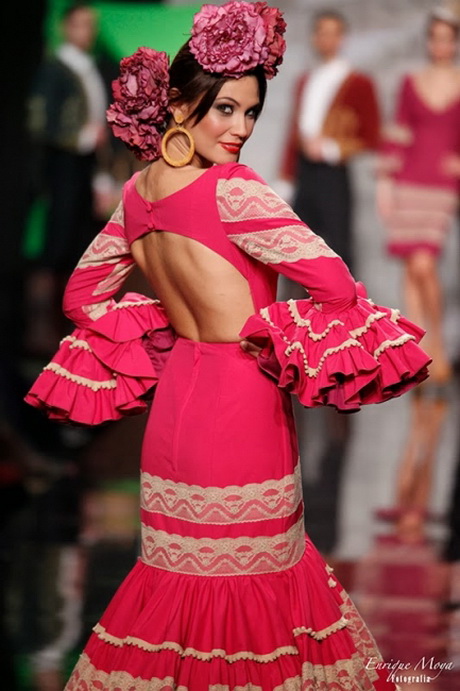 Trajes de flamenca rojos 2014