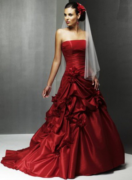 Vestido boda rojo