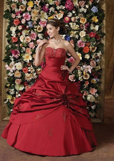 Vestido de 15 rojo