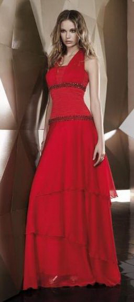 Vestido de noche rojo