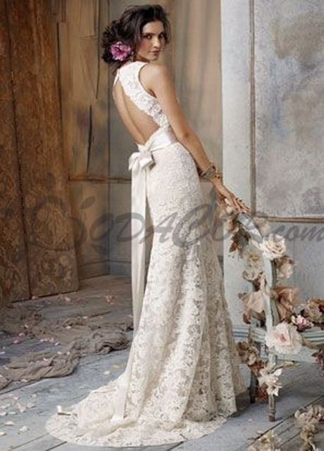 Vestido de novia con encajes