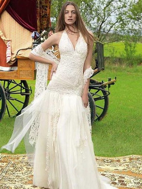 Vestido de novia hippie