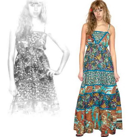 Vestido largo hippie