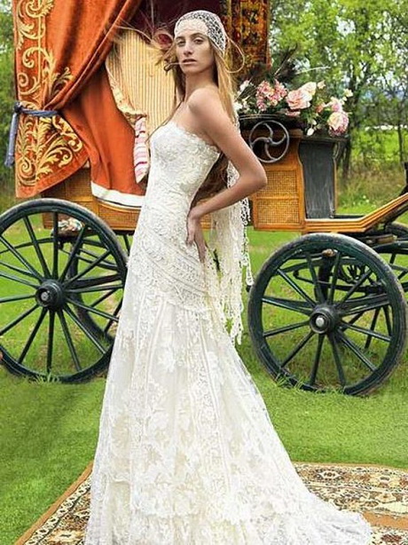 Vestido novia hippie