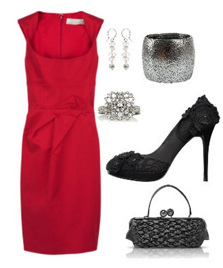 Vestido rojo accesorios