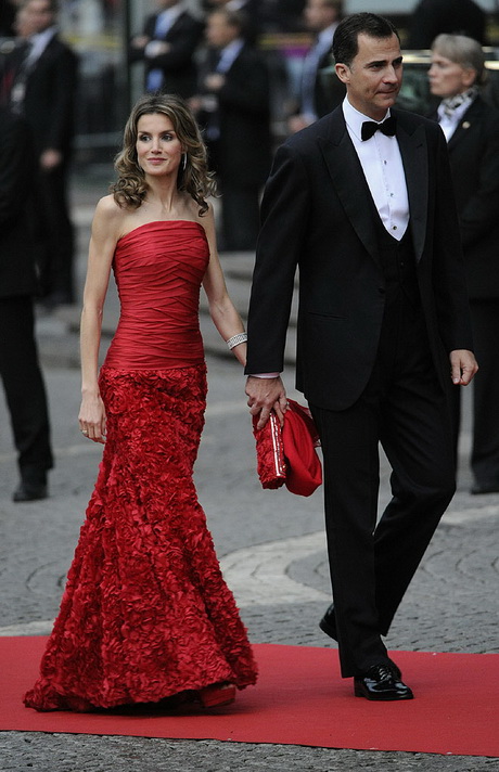 Vestido rojo de la princesa letizia