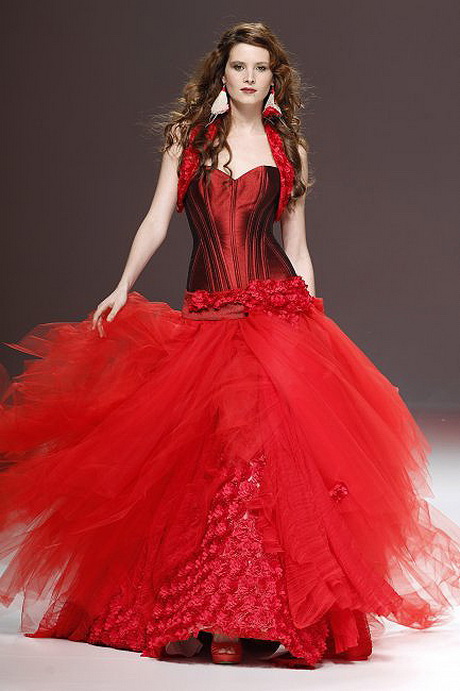 Vestido rojo de novia