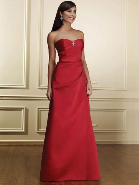 Vestido rojo strapless