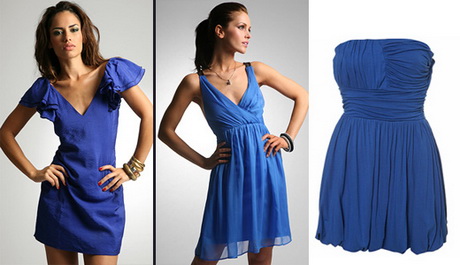 Vestidos azul corto