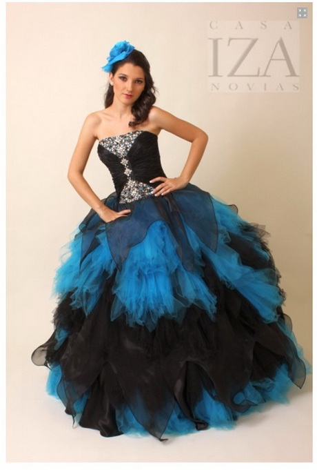 Vestidos azules de 15 años