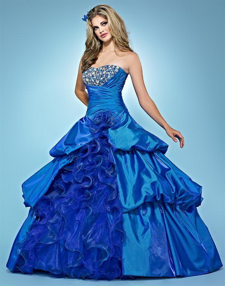 Vestidos de 15 anos azules