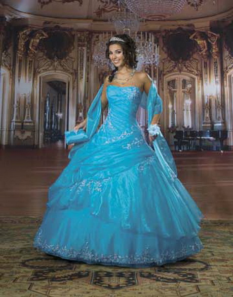 vestidos de quinceañera azul cielo