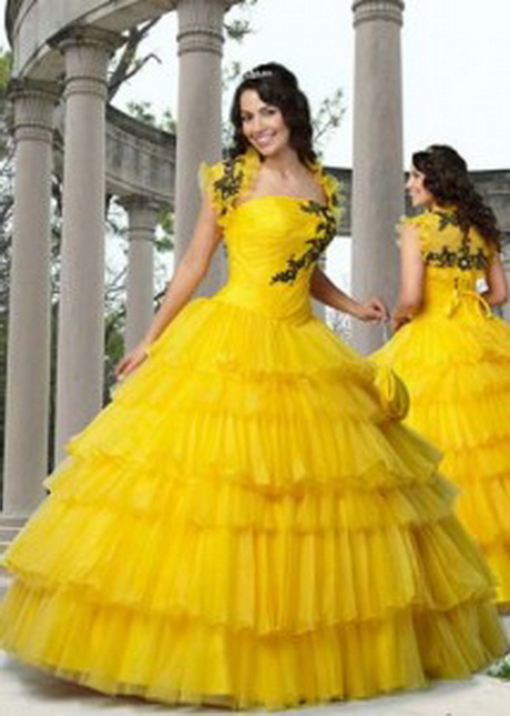 Vestidos de 15 años amarillos