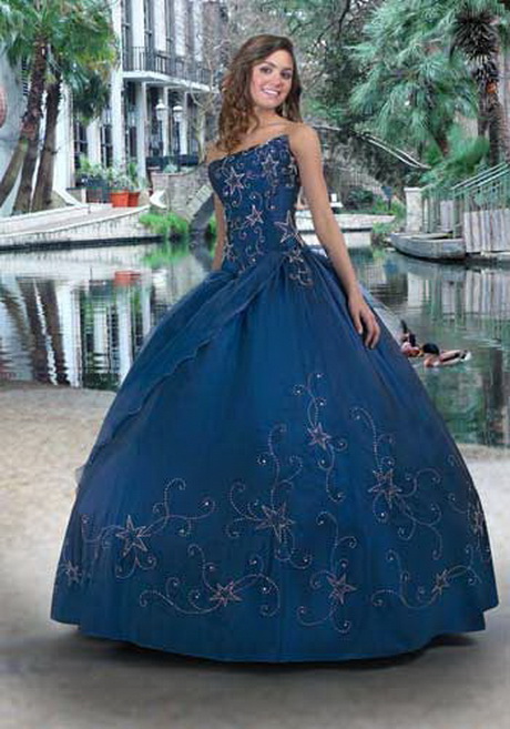 Vestidos de 15 años azules