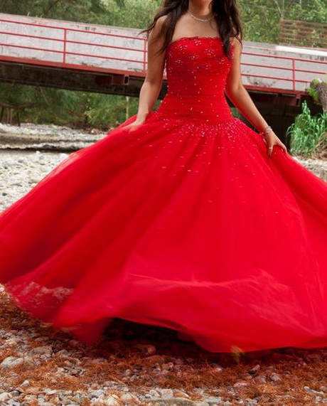 Vestidos de 15 color rojo