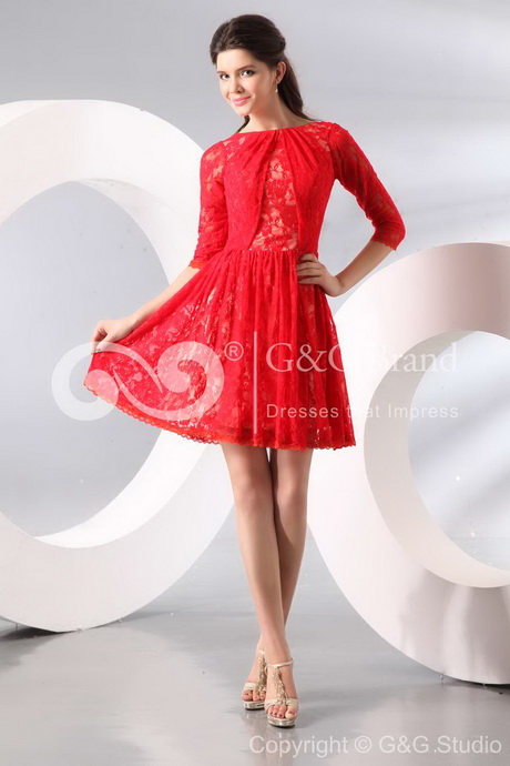 Vestidos de coctel rojo