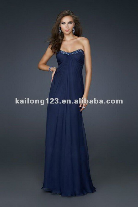 Vestidos De Noche Azul Marino Estilo Y Belleza