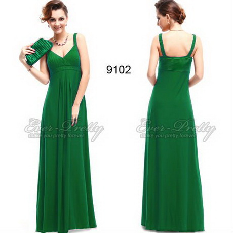Vestidos de noche verde esmeralda