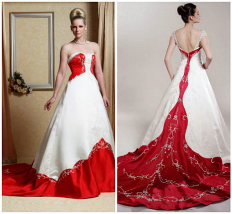 Vestidos de novia con color rojo