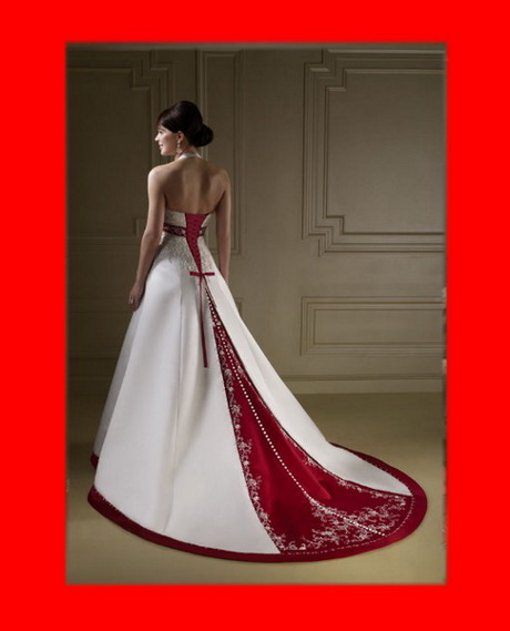 Vestidos de novia con detalles rojos