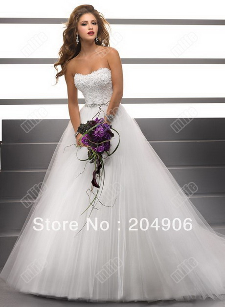 Vestidos de novia corte princesa 2014