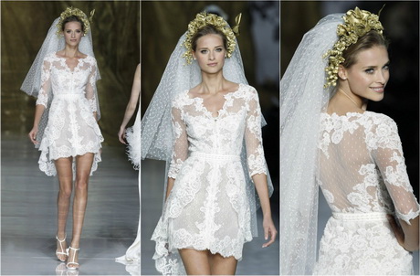 Vestidos de novia cortos 2014