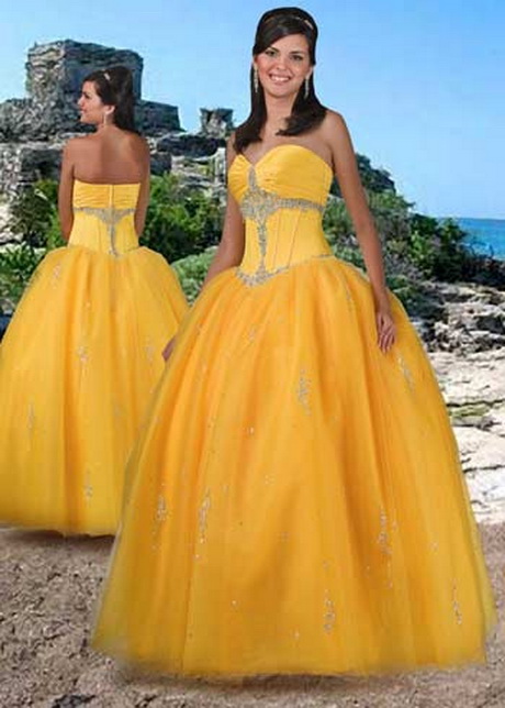 Vestidos de xv años amarillos