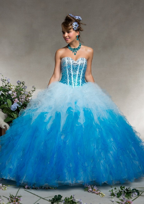 vestidos de quinceañera azul cielo