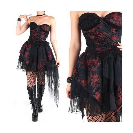 Vestidos negros con rojo