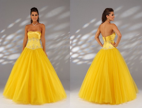 Yellow quinceanera dresses