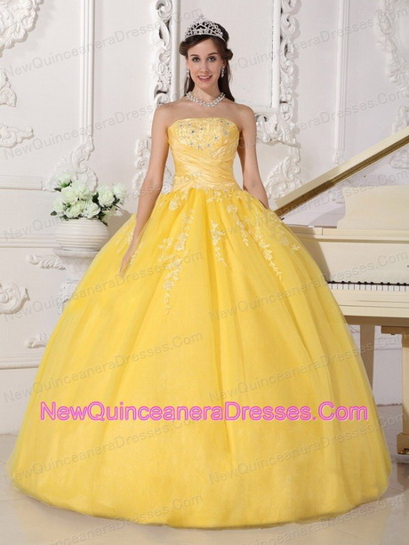 Yellow quinceanera dresses