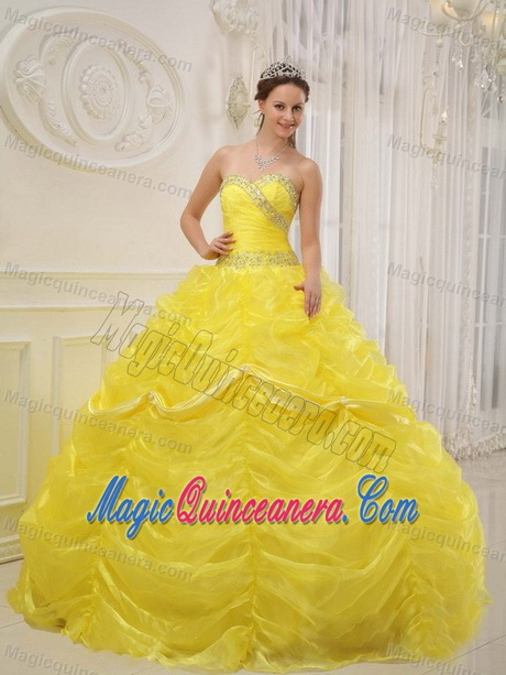 Yellow quinceanera dresses