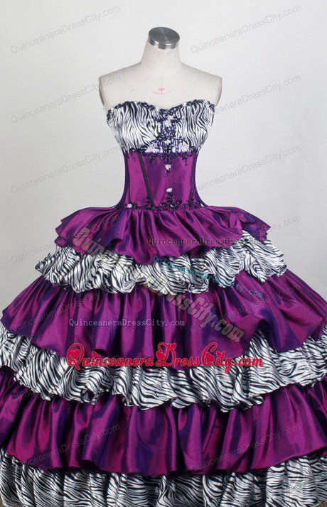 Zebra quinceanera dresses