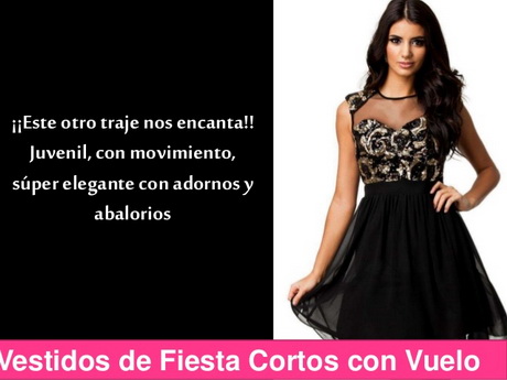 Vestidos de noche cortos juveniles 2016