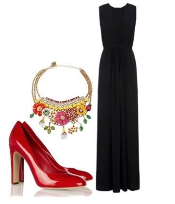 Color de zapatos para un vestido negro