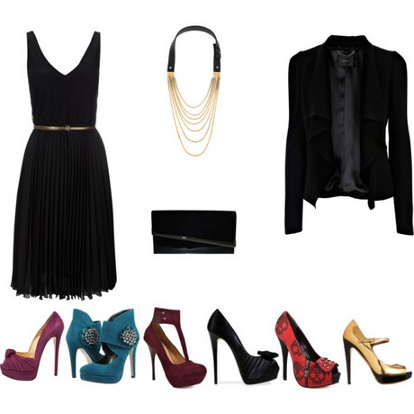 Combinar vestido negro con zapatos