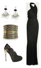 Complementos para vestido negro largo