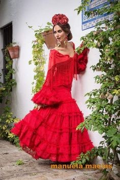 Trajes de flamenca rojos 2017
