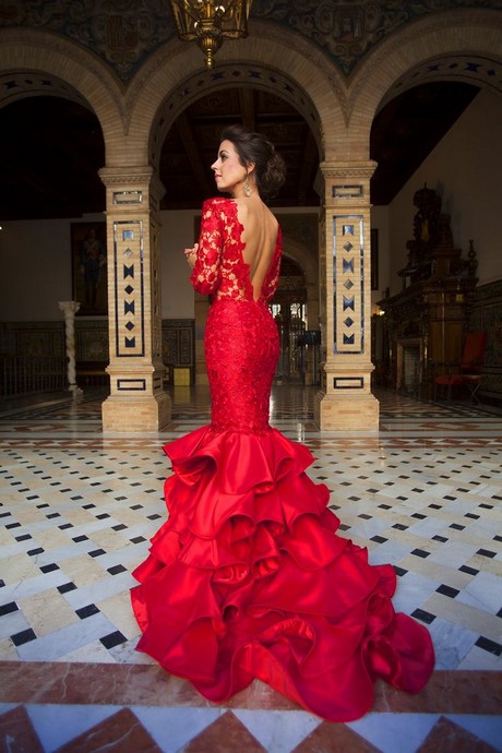 Trajes de flamenca rojos 2017